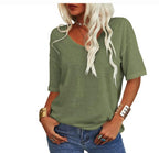 Chelsea | Women's Relaxed U-Neck T-Shirt, Lightweight Summer Top | The Shrader Sisters