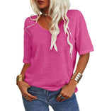 Chelsea | Women's Relaxed U-Neck T-Shirt, Lightweight Summer Top | The Shrader Sisters
