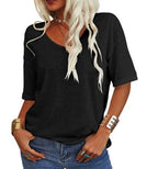 Chelsea | Women's Relaxed U-Neck T-Shirt, Lightweight Summer Top | The Shrader Sisters