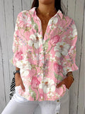 Chloe | Women's Floral Button-Front Blouse, Lightweight Summer Top for Holidays and Casual Wear, Lightweight Summer Top for Holidays and Casual Wear - Multicolor