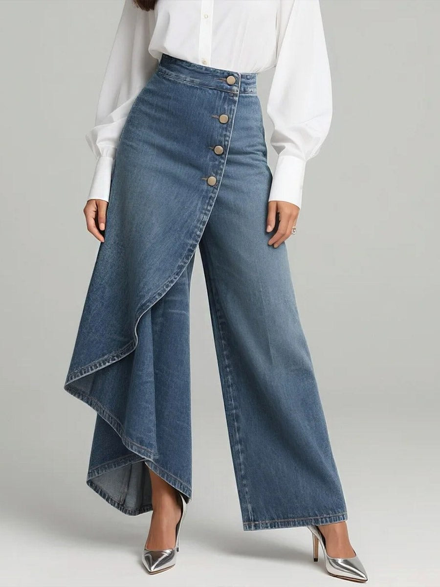 Claire | Women's High-Waisted Wide-Leg Jeans, Comfortable Summer Trousers for Travel and Everyday Wear, Comfortable Summer Trousers for Travel and Everyday Wear - image 1