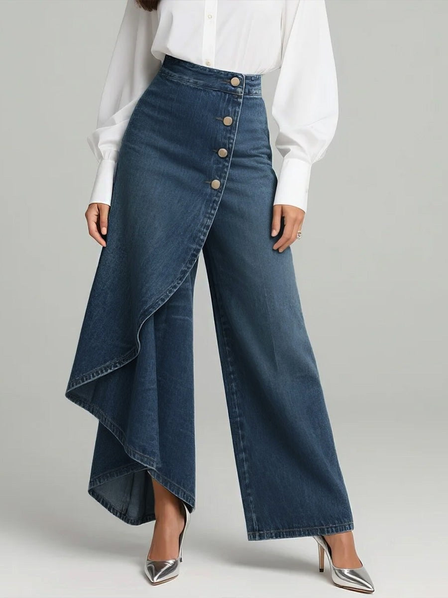 Claire | Women's High-Waisted Wide-Leg Jeans, Comfortable Summer Trousers for Travel and Everyday Wear, Comfortable Summer Trousers for Travel and Everyday Wear - image 3