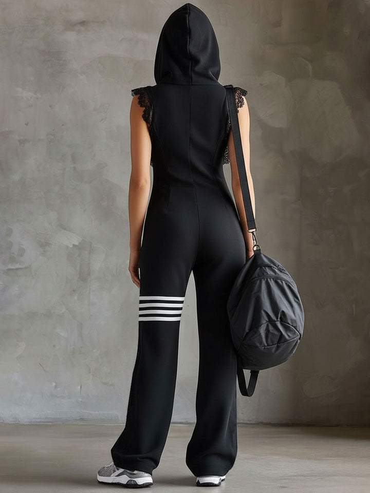 Claire | Women's Sleeveless Retro Jumpsuit - Orange