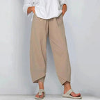 Clara | Women's Chic Linen Summer Pants - Black
