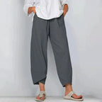 Clara | Women's Chic Linen Summer Pants - Red