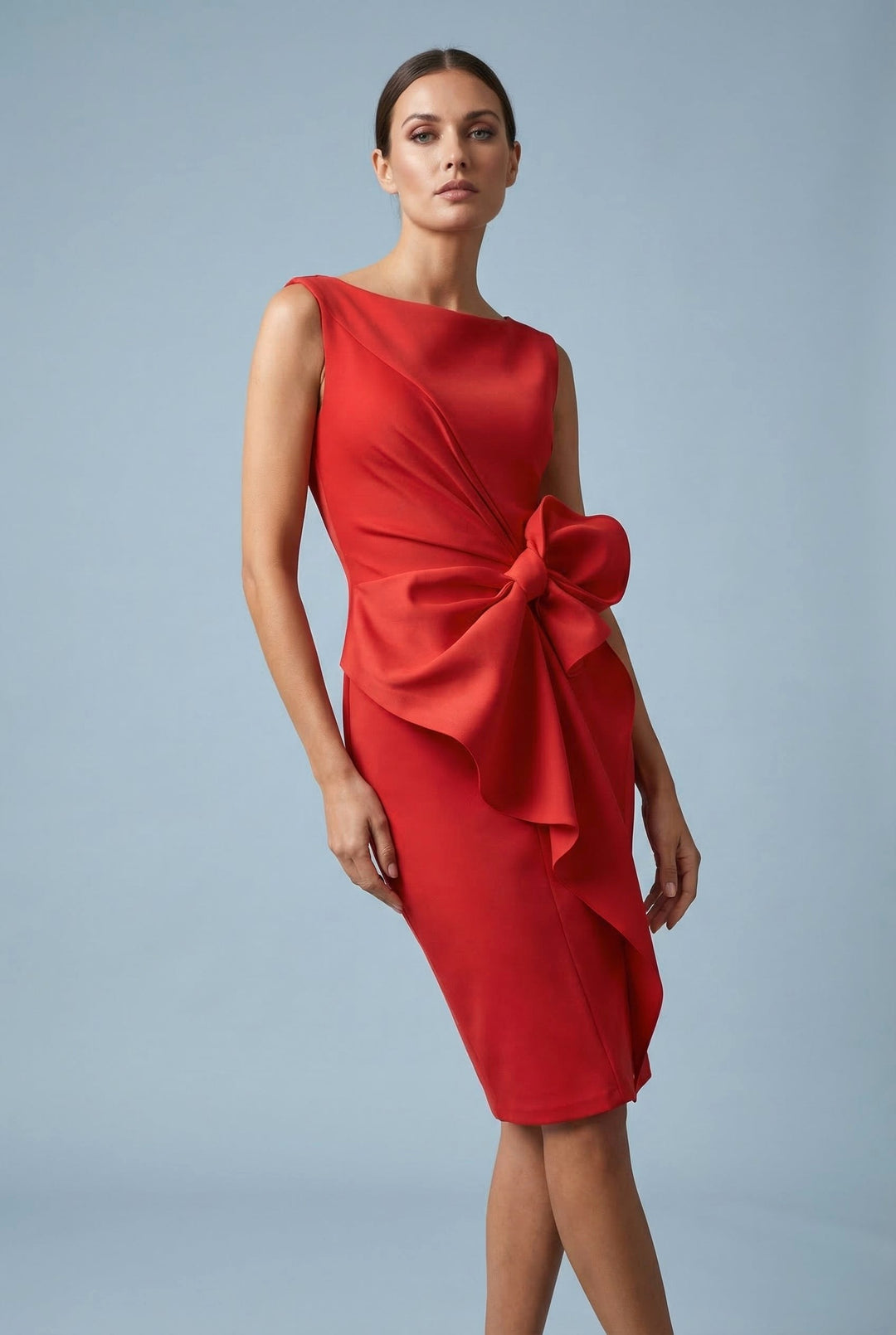 Colette | Women's Bow Waist Cocktail Pencil Dress - image 9