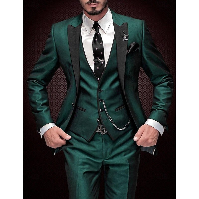 Cooper | Men's Three-Piece Blazer Suit, Waistcoat and Trousers Set | The Shrader Sisters | Dark Green
