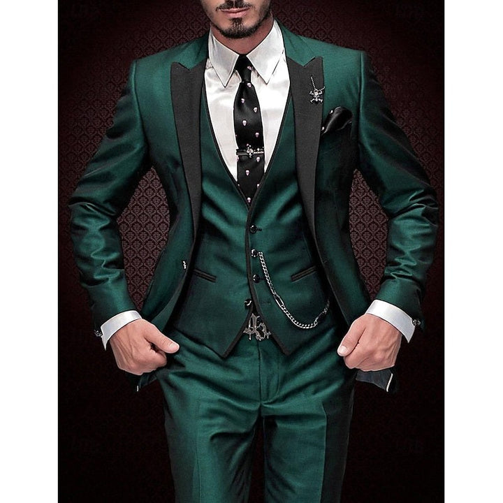 Cooper | Men's Three-Piece Blazer Suit, Waistcoat and Trousers Set | The Shrader Sisters | Dark Green