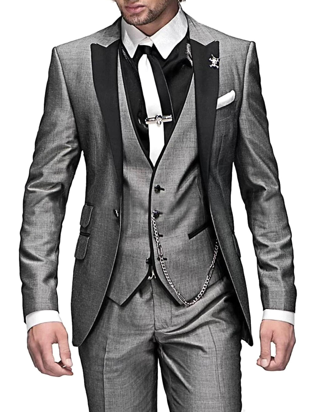 Cooper | Men's Three-Piece Blazer Suit, Waistcoat and Trousers Set | The Shrader Sisters | Gray