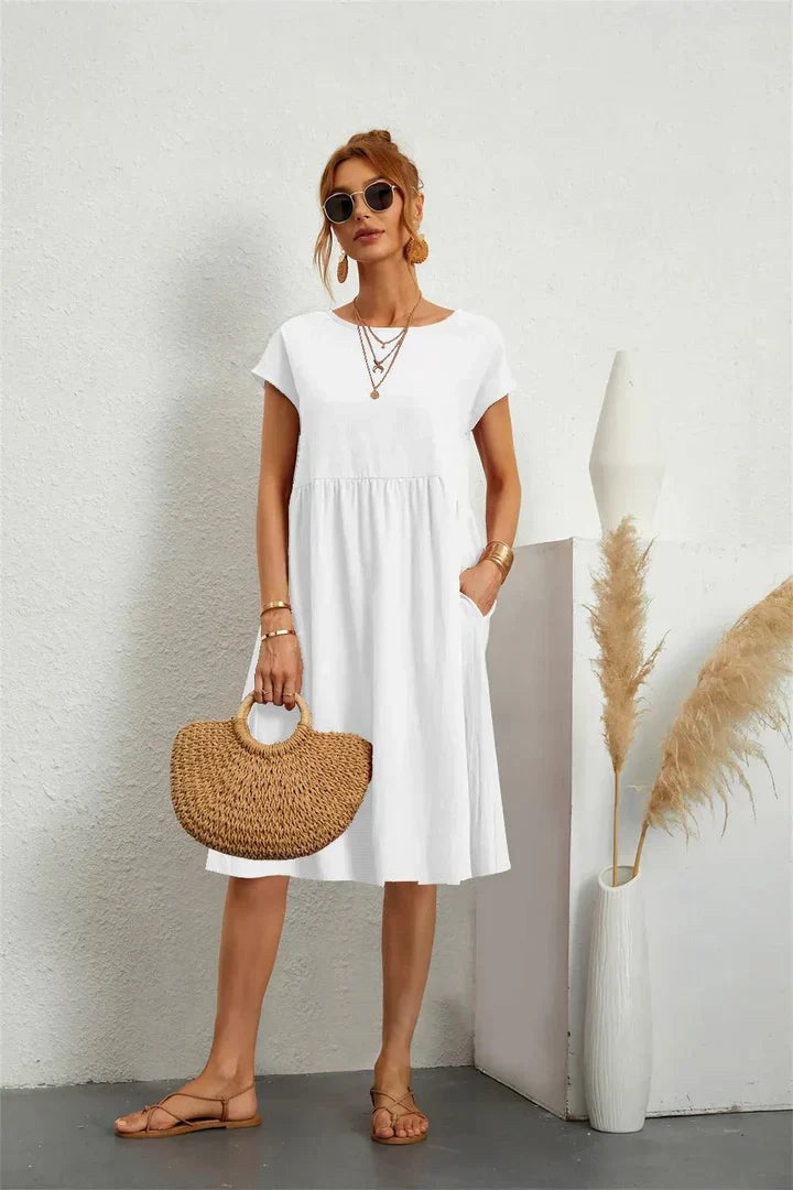 Courtney | Women's Casual Pocket Midi Dress, Flattering Summer Dress for Holidays and Everyday Wear, Flattering Summer Dress for Holidays and Everyday Wear - image 12