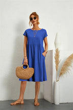 Courtney | Women's Casual Pocket Midi Dress, Flattering Summer Dress for Holidays and Everyday Wear, Flattering Summer Dress for Holidays and Everyday Wear - image 8