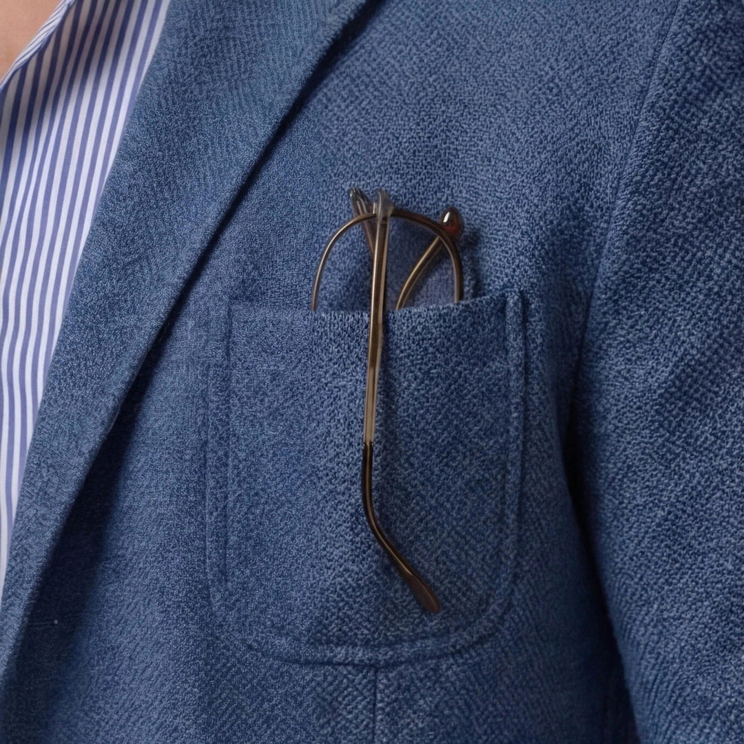 Darcy | Men's Linen Blazer, Lightweight Unstructured Jacket | The Shrader Sisters | Dark Brown