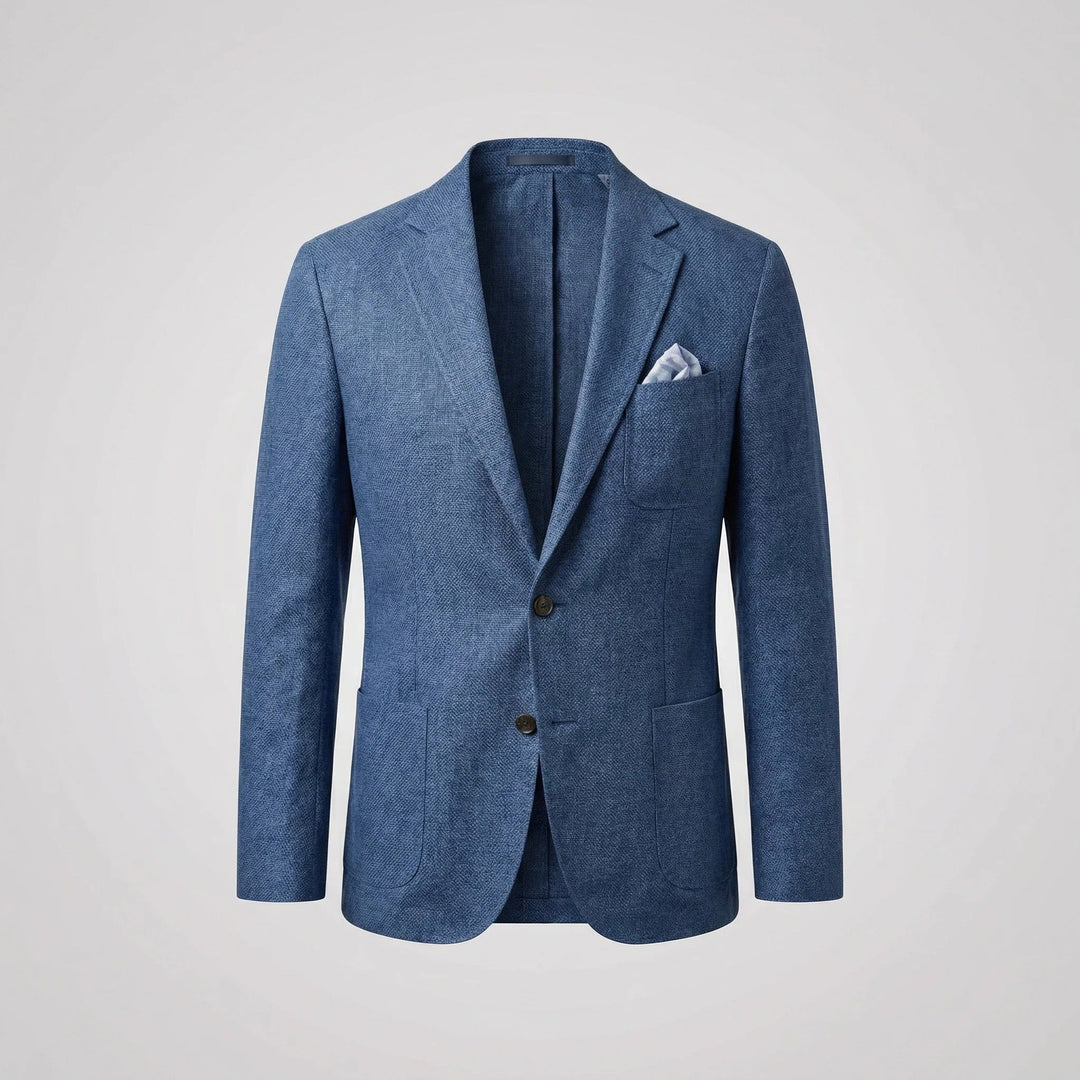 Darcy | Men's Linen Blazer, Lightweight Unstructured Jacket | The Shrader Sisters | Dark Grey