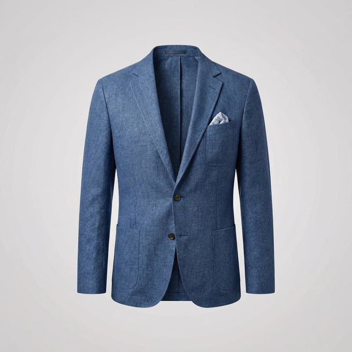 Darcy | Men's Linen Blazer, Lightweight Unstructured Jacket | The Shrader Sisters | Dark Grey