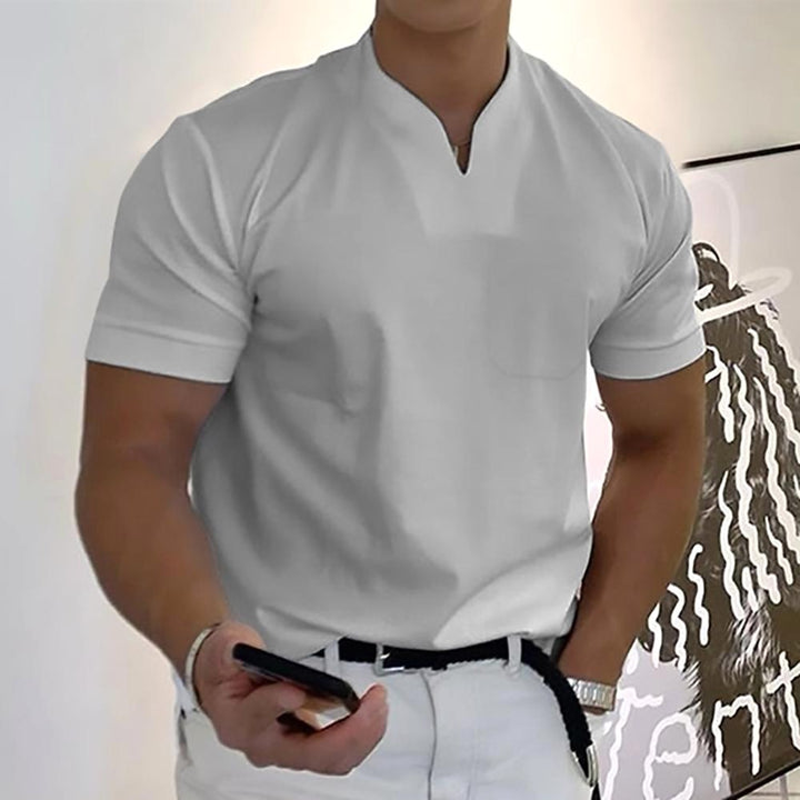 Darcy | Men's V-Neck Short Sleeve T-Shirt, Tailored Casual T-Shirt | The Shrader Sisters | Pink