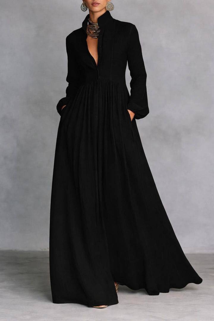 Delilah | Women's Fluid Button Maxi Dress - image 5