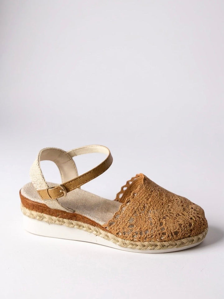 Delilah | Women's Orthopedic Closed Toe Espadrille Sandals - Brown