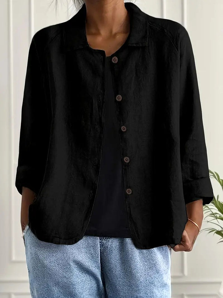 Denise | Women's Classic Light Long Sleeve Top - Black