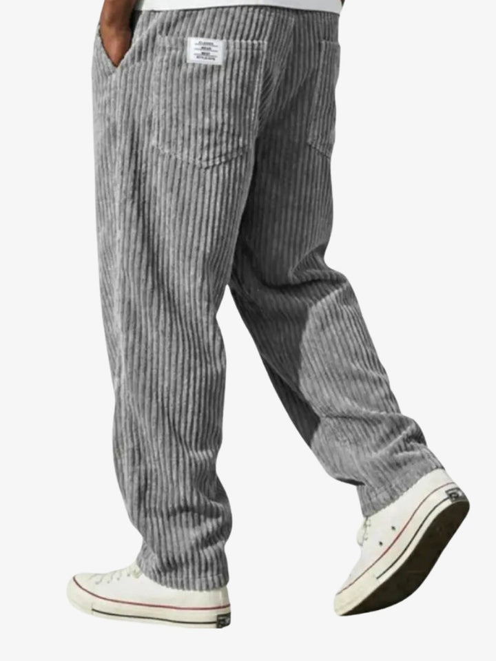Dylan | Men's Corduroy Trousers, Classic Everyday Trousers | The Shrader Sisters | Grey