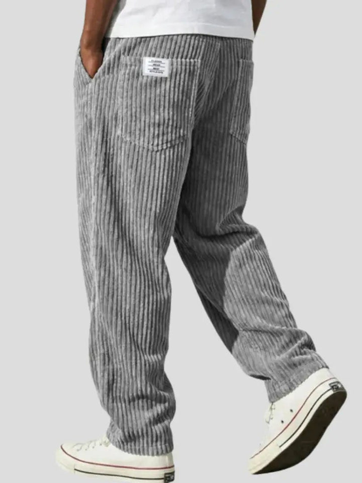 Dylan | Men's Corduroy Trousers, Classic Everyday Trousers | The Shrader Sisters | Blue