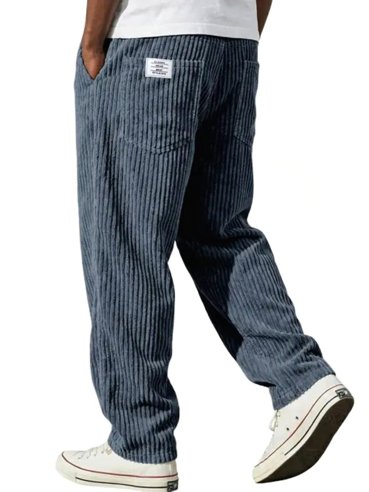 Dylan | Men's Corduroy Trousers, Classic Everyday Trousers | The Shrader Sisters | Khaki