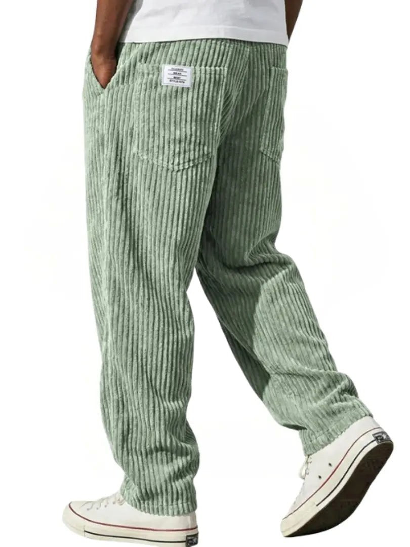 Dylan | Men's Corduroy Trousers, Classic Everyday Trousers | The Shrader Sisters | White