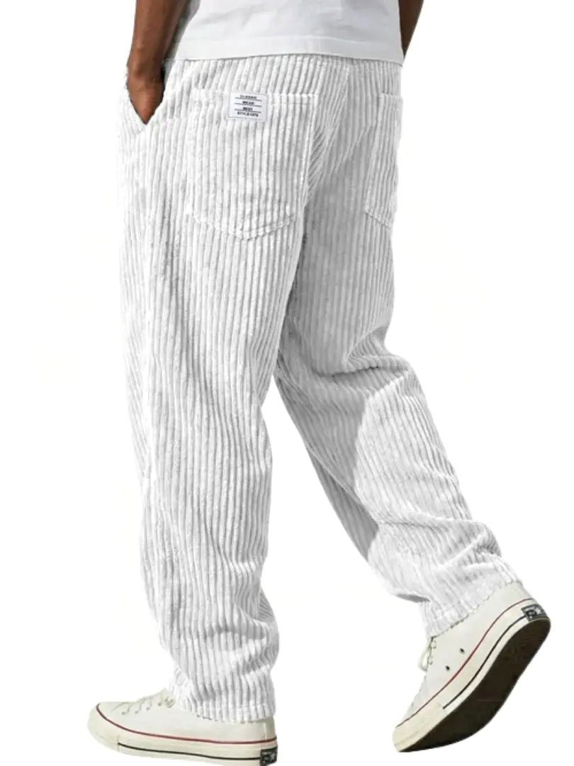 Dylan | Men's Corduroy Trousers, Classic Everyday Trousers | The Shrader Sisters | Black