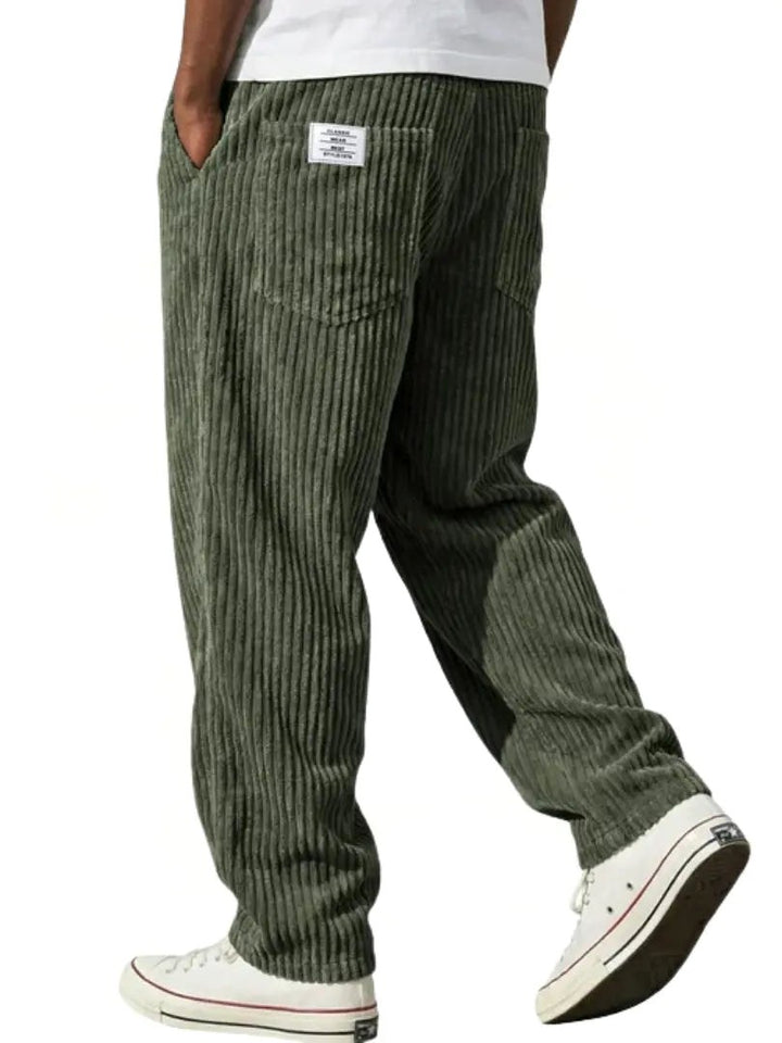 Dylan | Men's Corduroy Trousers, Classic Everyday Trousers | The Shrader Sisters | Brown