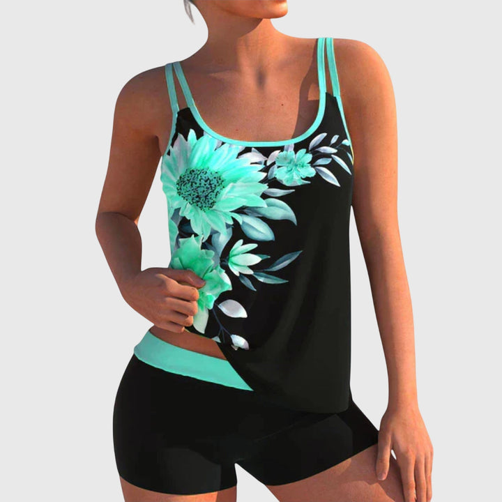 Claire | Floral Tankini with Shorts