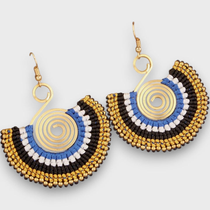 Isalda – Vintage Earrings with Wood & Beads