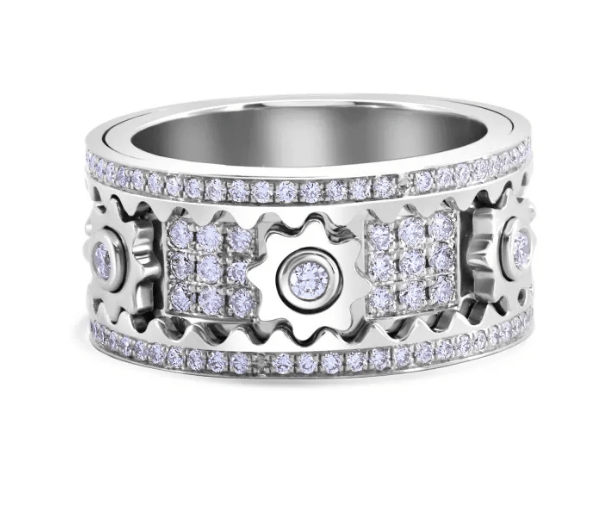Aurelian – Gear Spinner Statement Ring