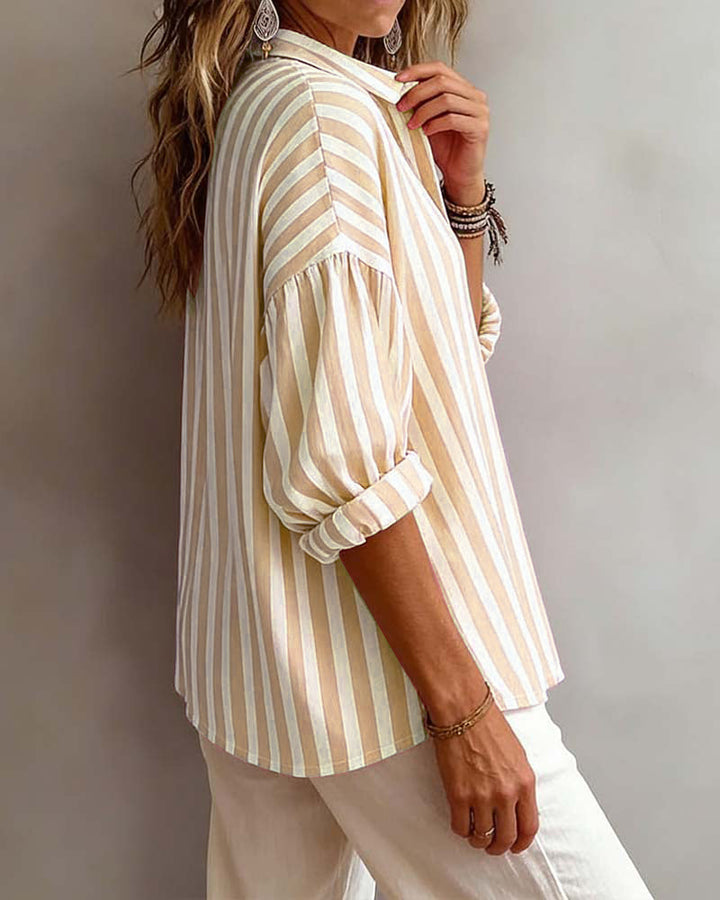 Grace | Striped Collared Shirt