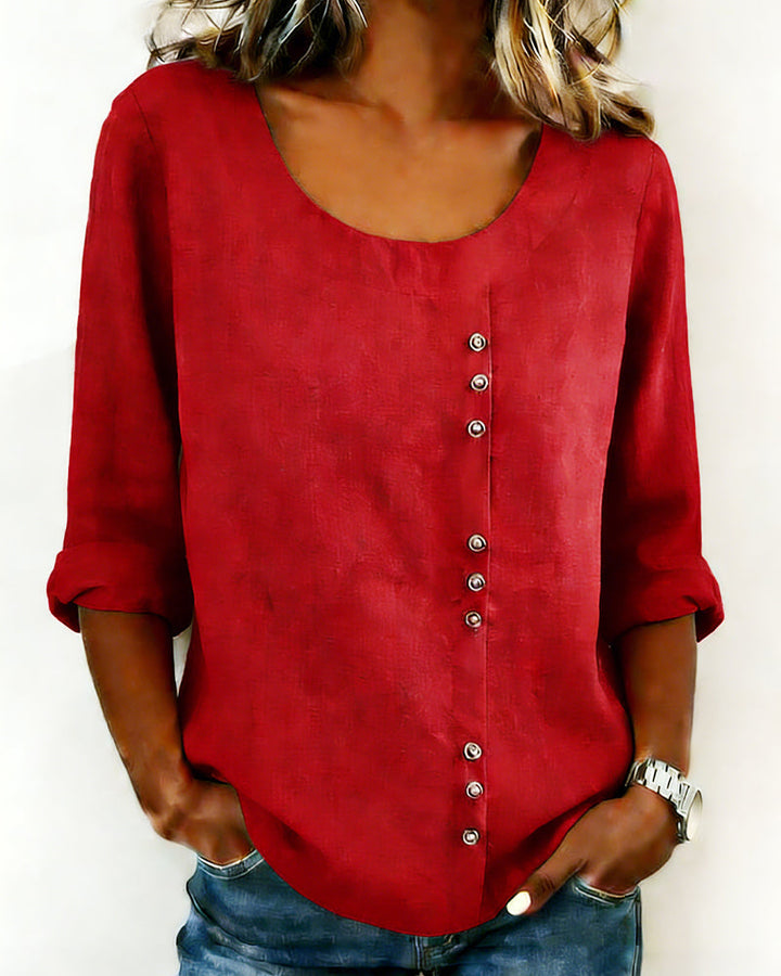 Lauren | Long-Sleeve Crew Neck Top