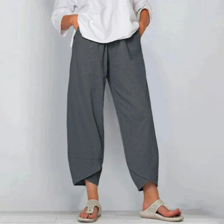 Elina | Women's Lightweight Summer Trousers - Red