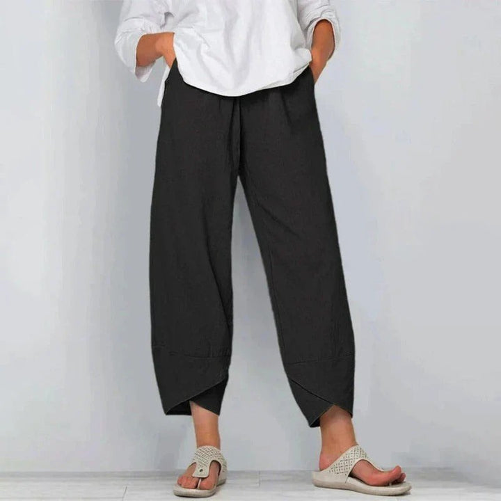 Elina | Women's Lightweight Summer Trousers - Military Green