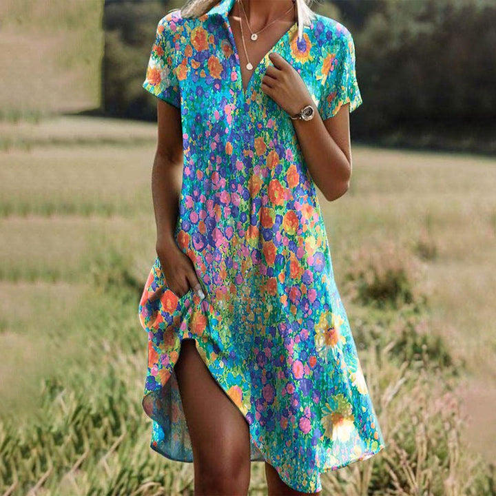 Ella | Boho Chic Floral Summer Dress - Multicolor