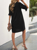 Ella | Women's Black Midi Dress, Classic Elegant Dress | The Shrader Sisters