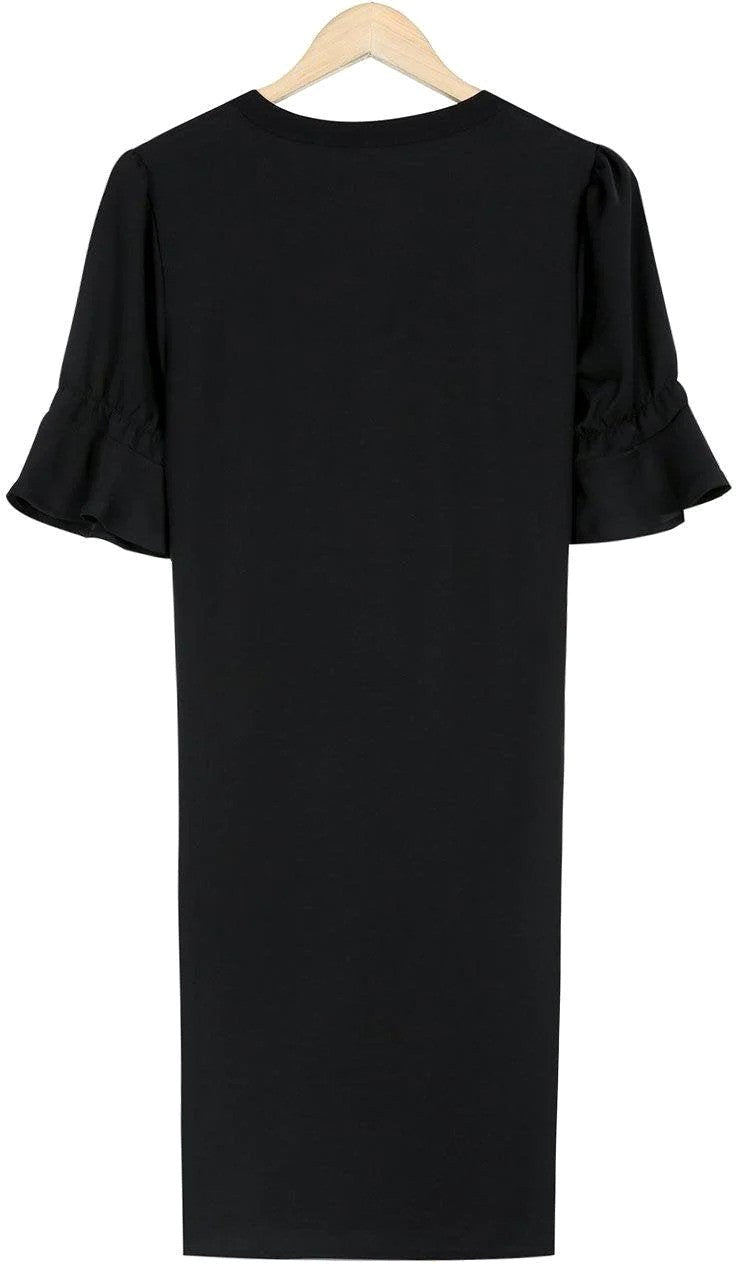 Ella | Women's Black Midi Dress, Classic Elegant Dress | The Shrader Sisters