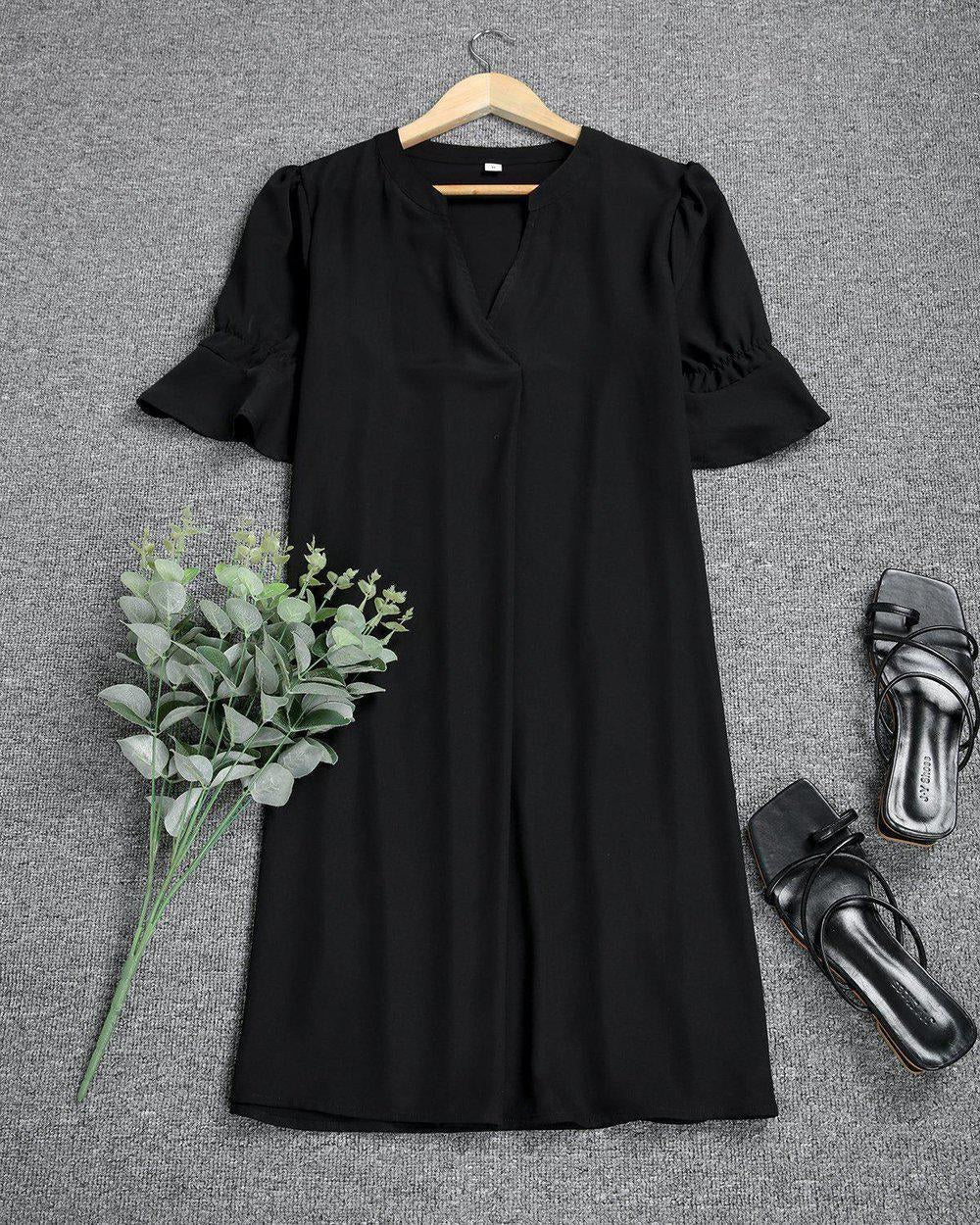 Ella | Women's Black Midi Dress, Classic Elegant Dress | The Shrader Sisters