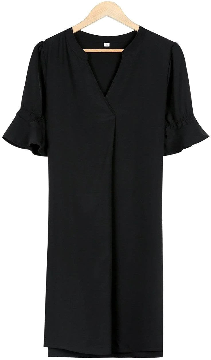 Ella | Women's Black Midi Dress, Classic Elegant Dress | The Shrader Sisters