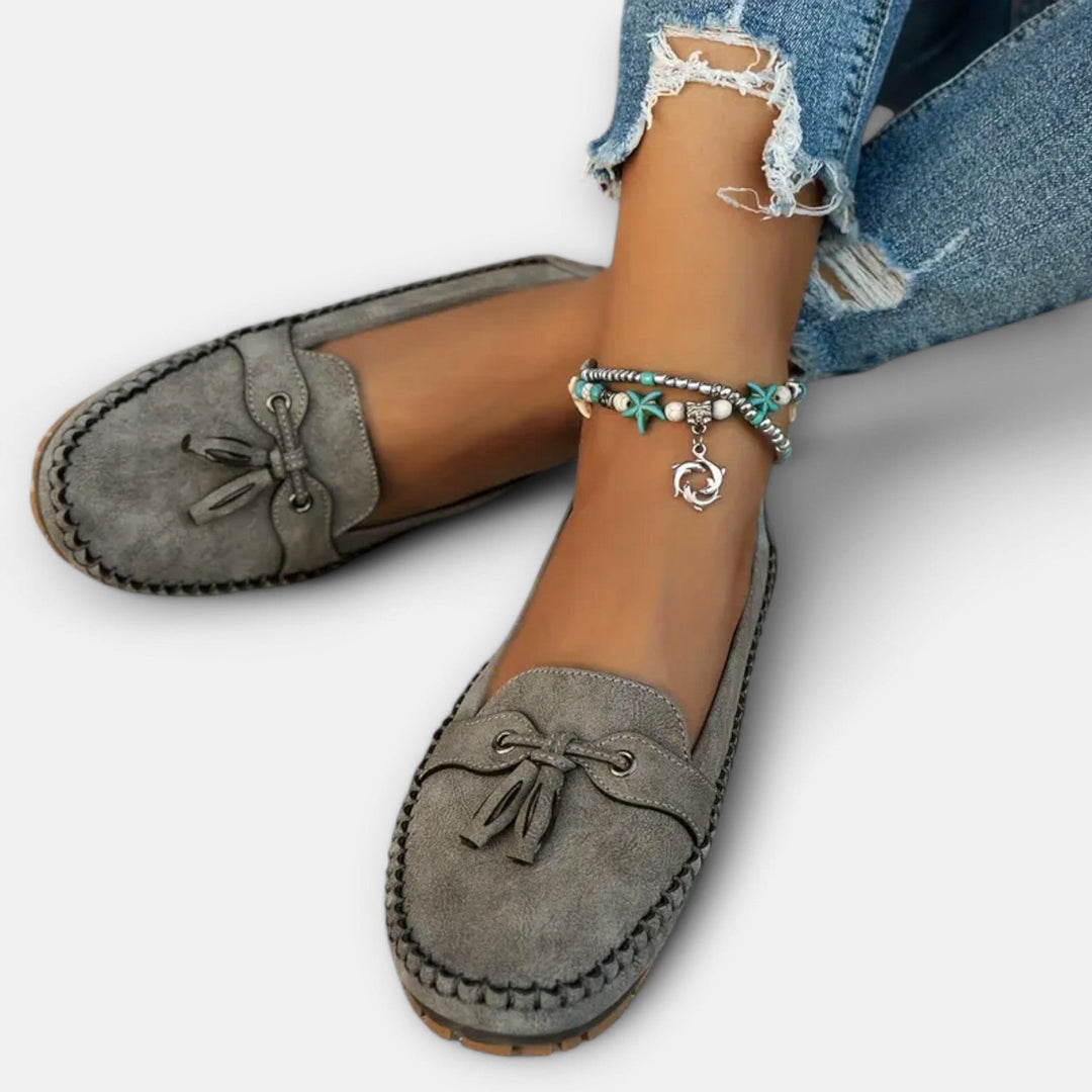 Elodie | Women's Orthopaedic Loafers, Supportive Slip-On Shoes | The Shrader Sisters | Grey