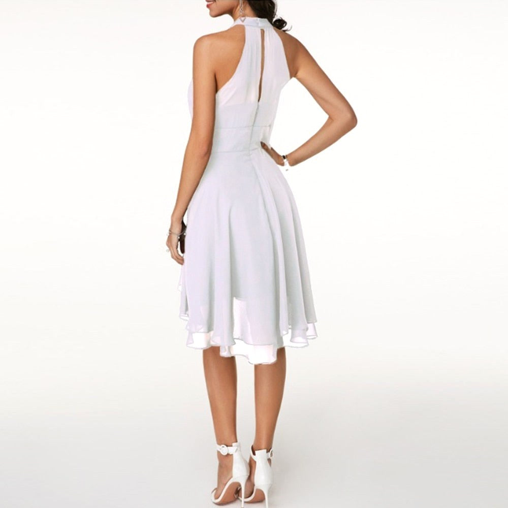 Elowen | Women's Ruffle Mini Dress - Black