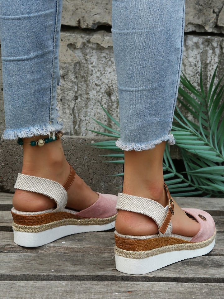 Emily | Women's Orthopedic Woven Cushioned Sandals - Pink
