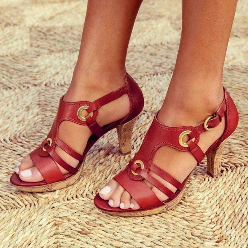 Erica | Women's Comfortable Block Heel Pumps, Supportive Summer Footwear for Walking and Everyday Wear