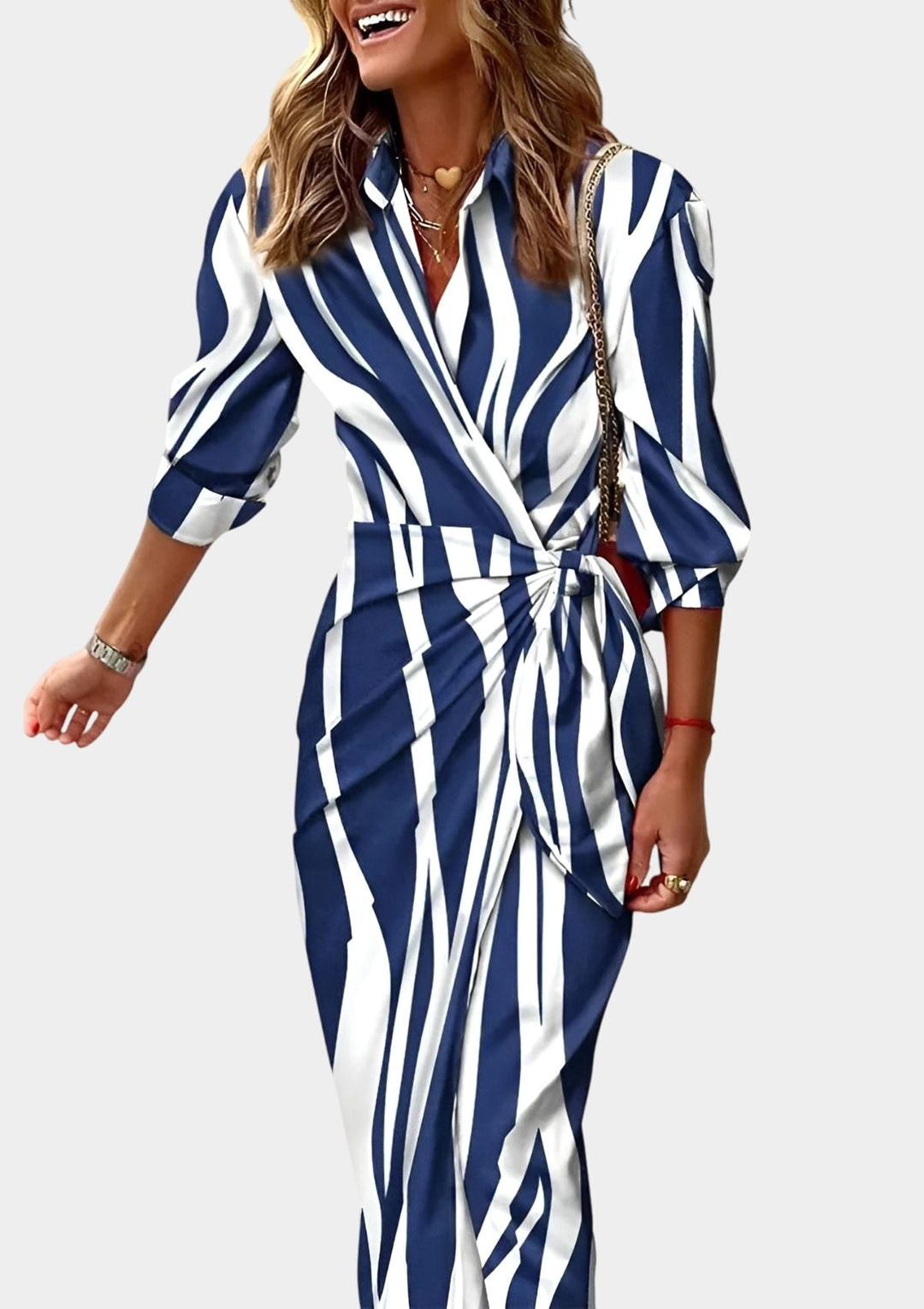 Everly | Women's Elegant Wrap Dress With Print - image 11