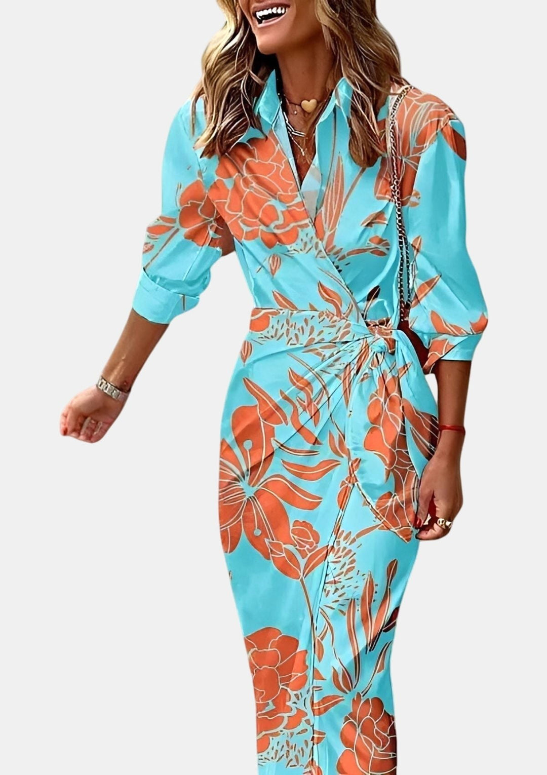 Everly | Women's Elegant Wrap Dress With Print - image 13