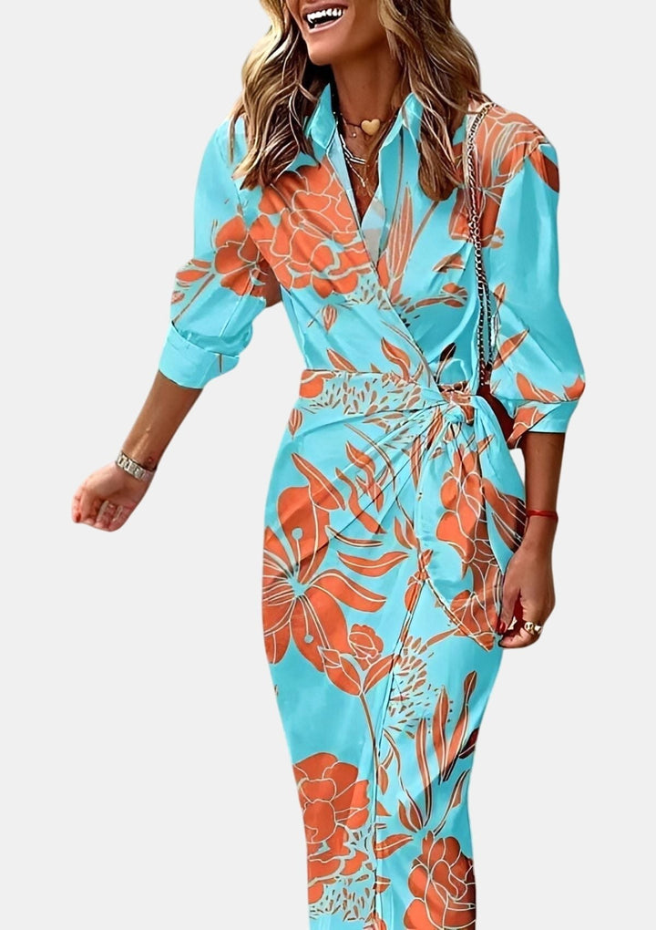 Everly | Women's Elegant Wrap Dress With Print - image 13