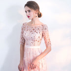 Evie | Women's Crew Neck Midi Dress, Half-Sleeve Autumn Dress | The Shrader Sisters