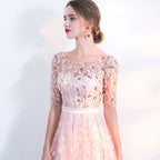 Evie | Women's Crew Neck Midi Dress, Half-Sleeve Autumn Dress | The Shrader Sisters