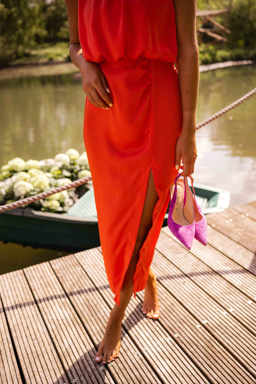 Fallon | Women's Halter Midi Dress - image 6